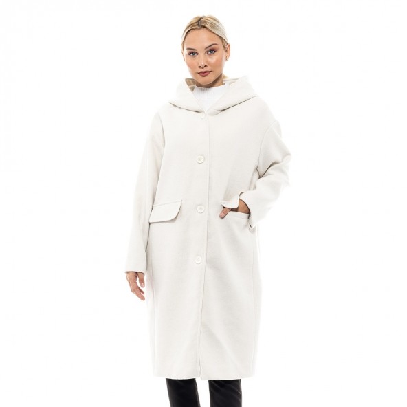 Biston 46-101-037 παλτό off white