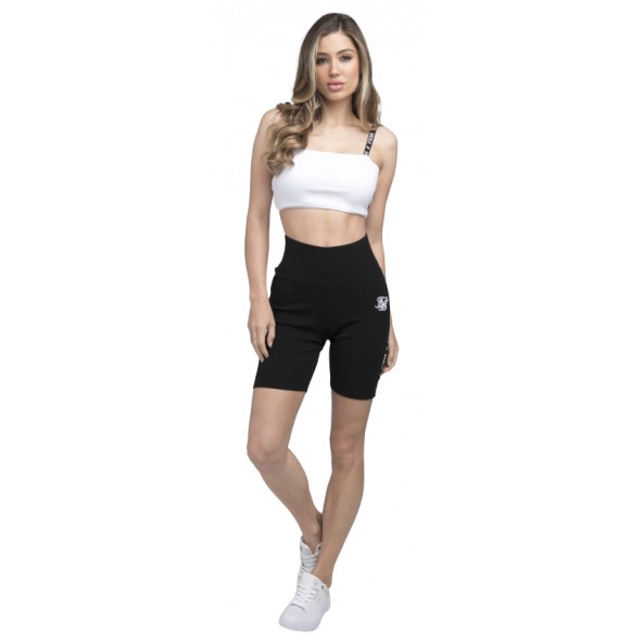 SikSilk SSW-2968 Ribbed tape cycle short black