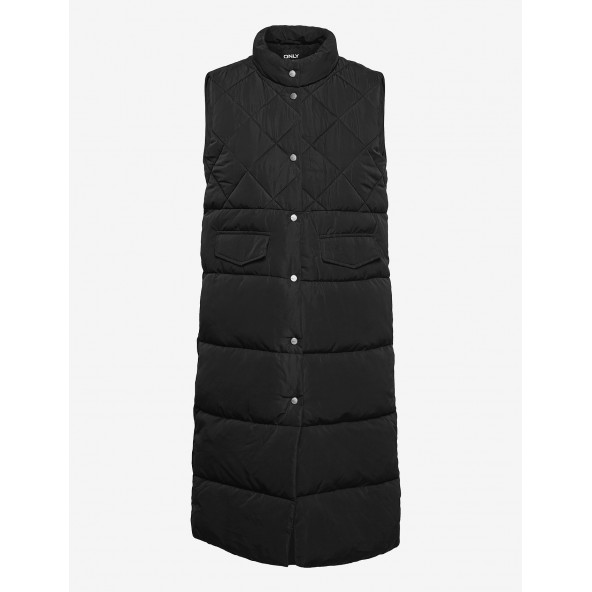 Only 15238994 QUILTED WAISTCOAT black