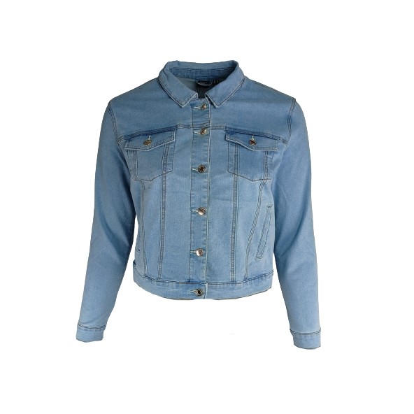 Vero moda 10215120 curve jacket light blue denim
