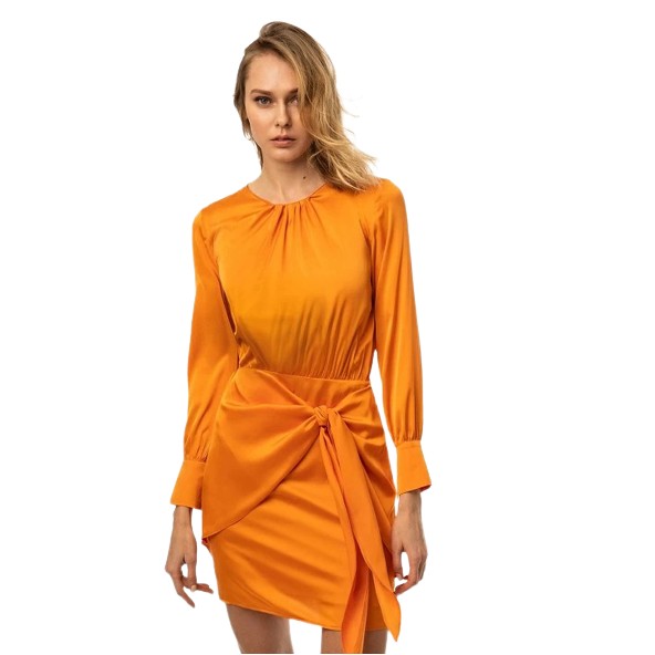 Desiree 08.36035 Κοντό φόρεμα σατινέ πορτοκαλί