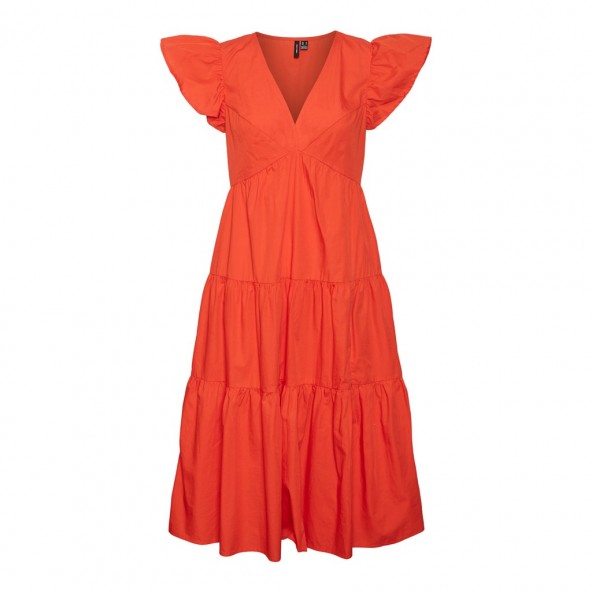 Vero Moda 10267447 Φόρεμα Αμάνικο Πορτοκαλί