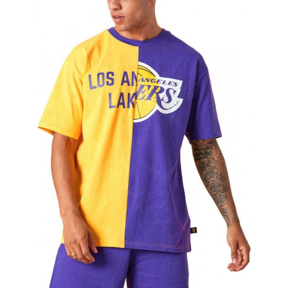 New Era LA Lakers Split Graphic 13083855 T-shirt κίτρινο