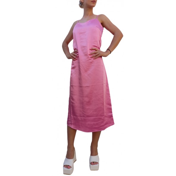 Only 15255631 satin dress sachet pink