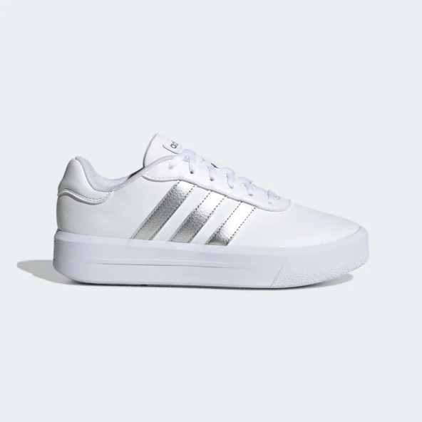 Adidas GV8996 Court Platform Shoes Cloud White / Silver Metallic