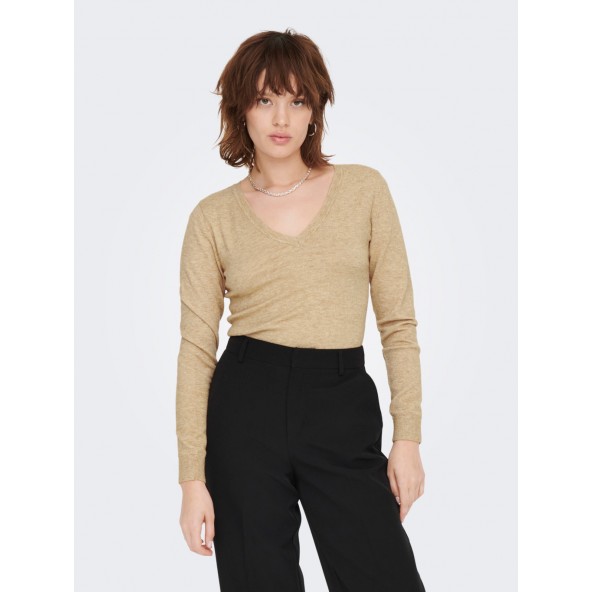 Only 15277047 pullover toasted coconut/w.melange