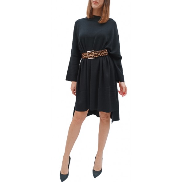 Moutaki 22.Π7.103 Φόρεμα oversized μαύρο