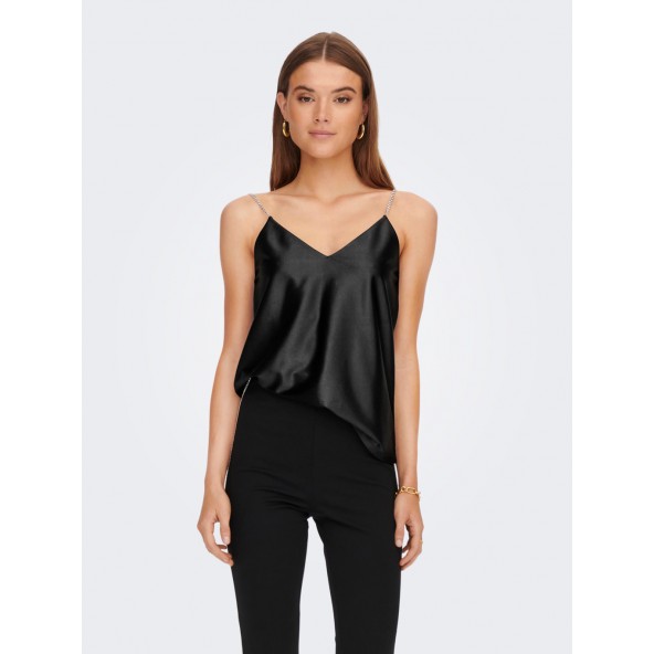 Only 15277999 satin top black