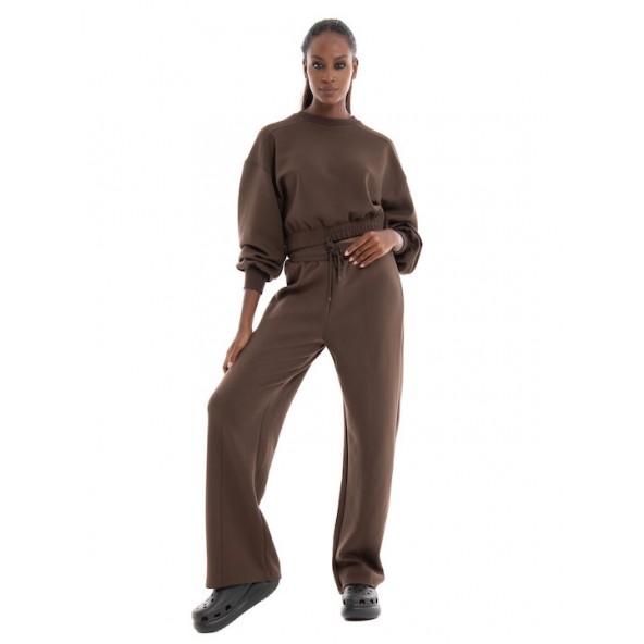Only 15241305 STRING WIDE PANT HOT FUDGE