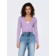 Only 15281420 Cropped knitted pullover Purple / Purple Rose