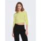 Only 15281413 Cropped knitted pullover Green / Sunny Lime