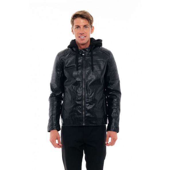 Biston 48-201-075 jacket faux leather black