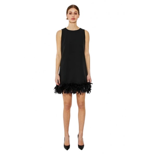 Desiree 08.38004 φόρεμα με πούπουλα μαύρο
