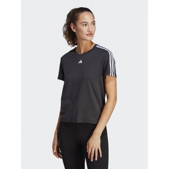 Adidas Essentials 3-Stripes IC5039 T-shirt Μαύρο