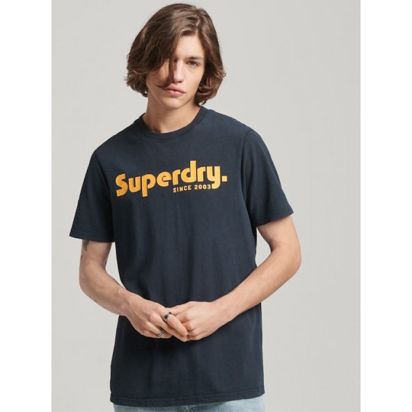Superdry M1011579A-02A t-shirt μαύρο
