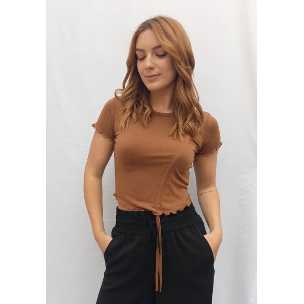 Only 15261904 crop top toffee