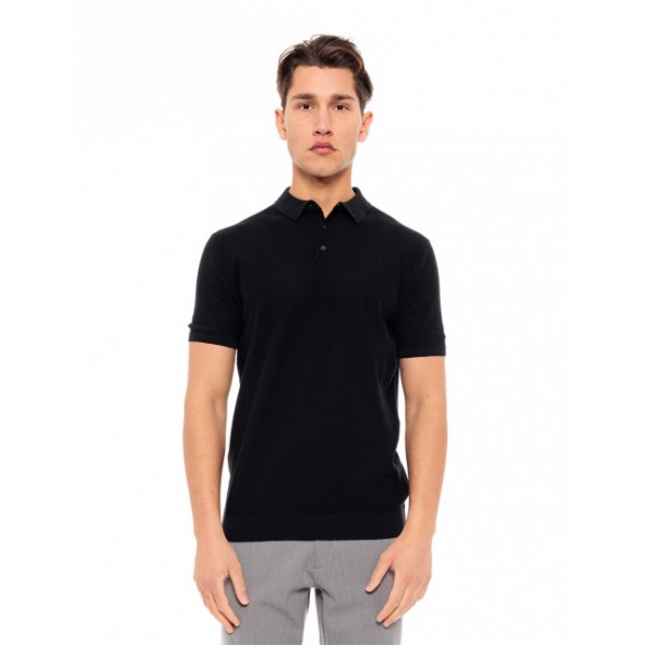 Biston 49-206-075 μπλούζα polo μαύρο