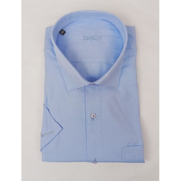 CASTELLO 022-9000-765 πουκάμισο κοντομάνικο Γαλάζιο