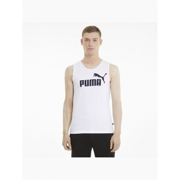 Puma 586670-01 Essentials Ανδρική Μπλούζα Αμάνικη Λευκή