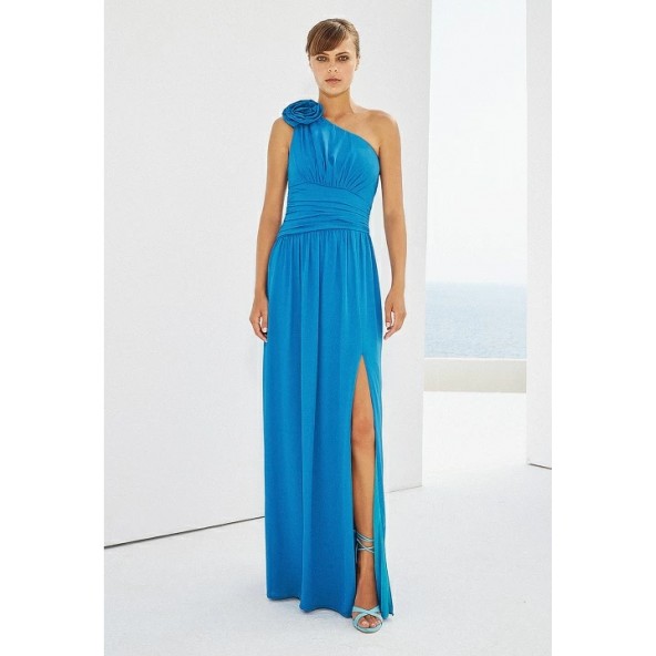 Desiree 08.39023 Ασύμμετρο φόρεμα μπλε