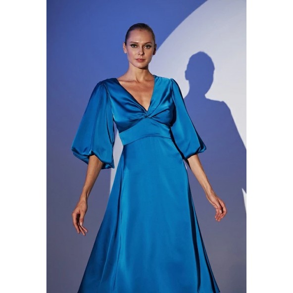Desiree 08.39047 Φόρεμα σατινέ μπλε