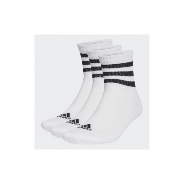 Adidas HT3456 3-Stripes Cushioned Αθλητικές Κάλτσες Λευκές
