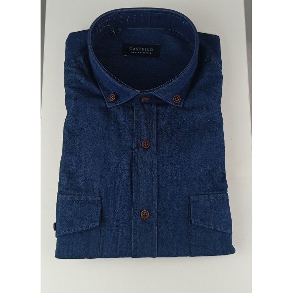 Castello 022-9006-552 shirt blue denim