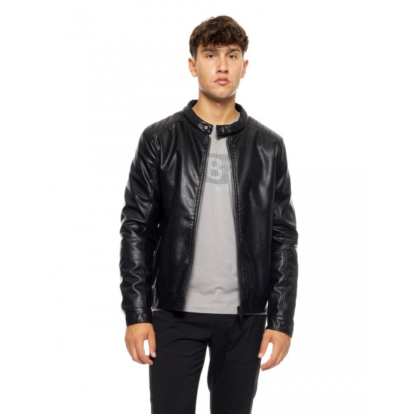 Biston 50-201-120 faux leather jacket black