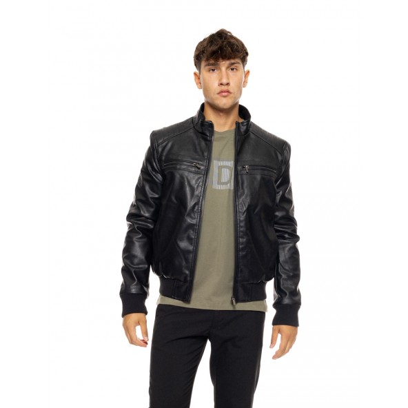 Splendid 50-201-088 faux leather jacket black