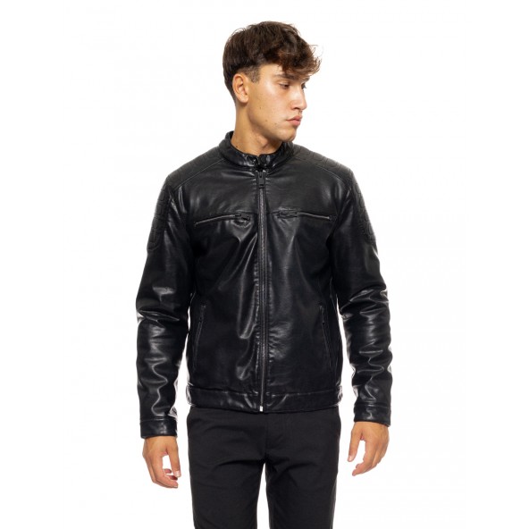 Splendid 50-201-049 faux leather jacket black