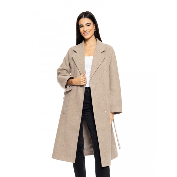 Biston 50-101-042 παλτό dark beige