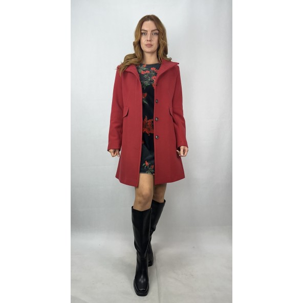 Passager 96015 Κόκκινο γυναικείο παλτό
