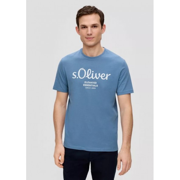 S.Oliver 2139909.54D1 T-shirt μπλε ραφ