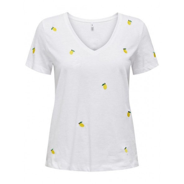 ONLY 15288478 T-Shirt Bright White/lemon