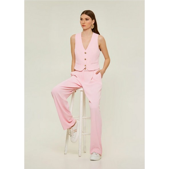 Lynne 151-512002 παντελόνι ροζ