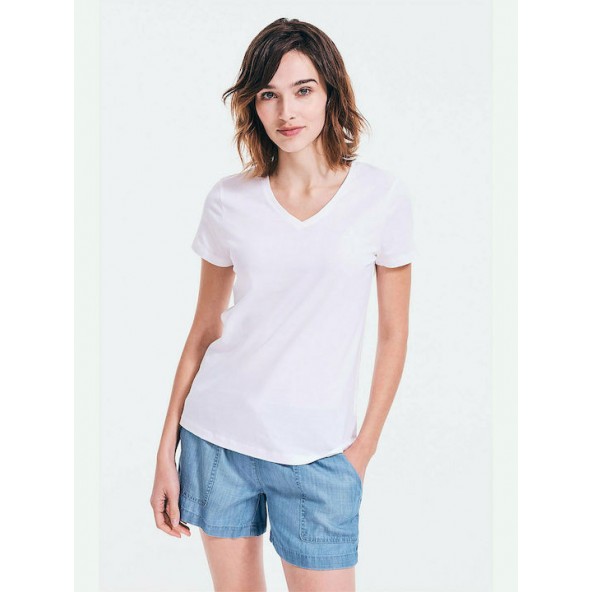 Nautica 15V015-1BW Λευκό γυναικείο t-shirt