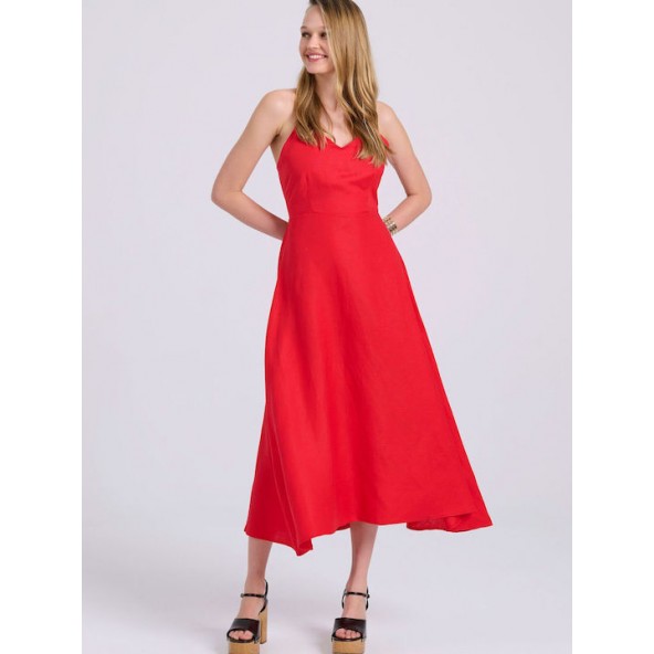 Funky Buddha FBL009-143-13 Φόρεμα red