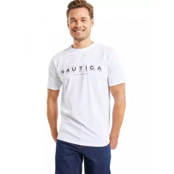 Nautica N1M01667-908 T-shirt λευκό