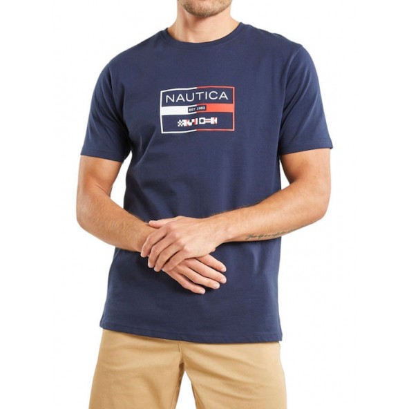 Nautica N1M01613-459 T-shirt μπλε navy