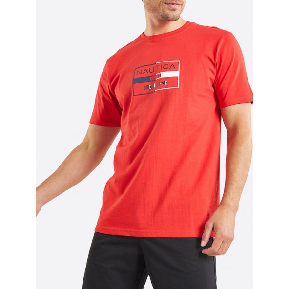 Nautica Ν1Μ01613-835 T-shirt κόκκινο