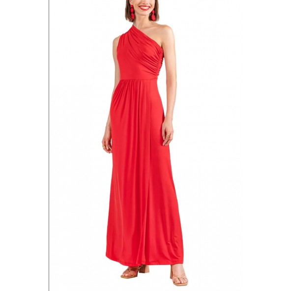 Moutaki 24.07.51 Μaxi κόκκινο φόρεμα
