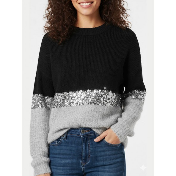 ONLY 15358399 Πουλόβερ Μάλλινο Μαύρο