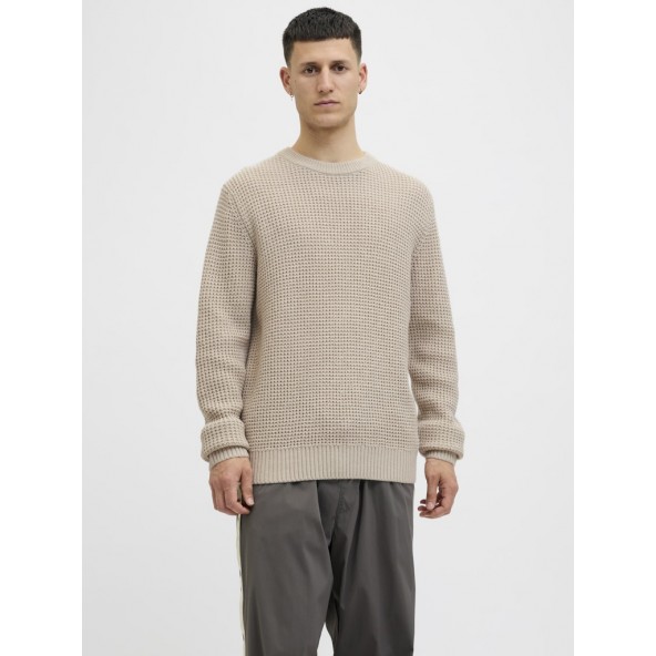 JACK & JONES 12287594 JJGLOBAL Πλεκτό πουλόβερ Moonbeam