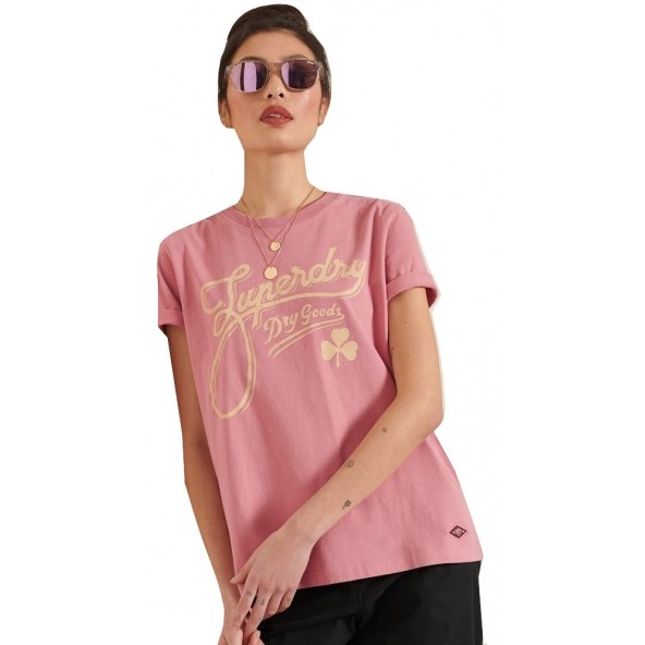 Superdry W1010423A t-shirt dusty rose